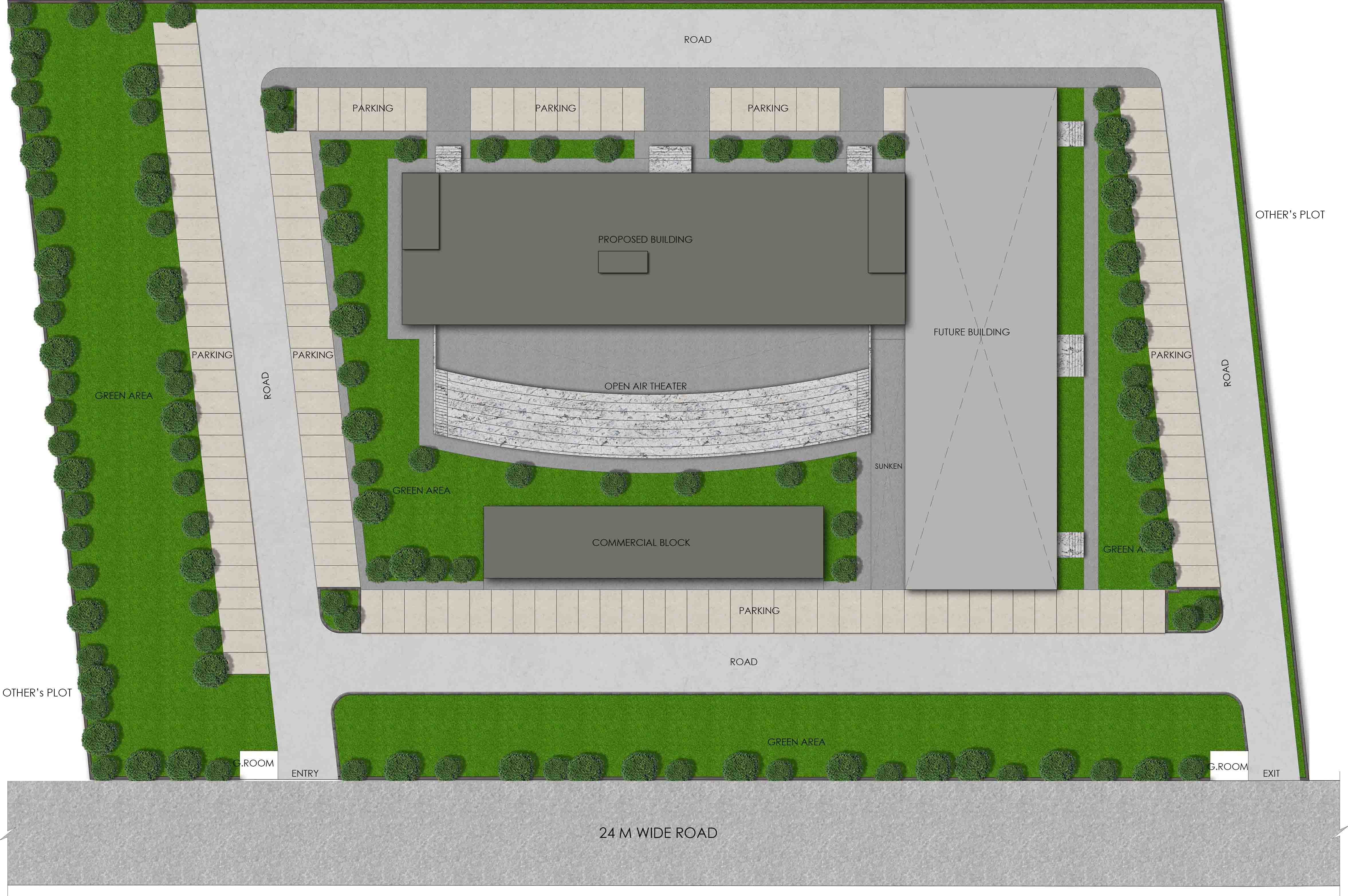 Master site plan for the upcoming development